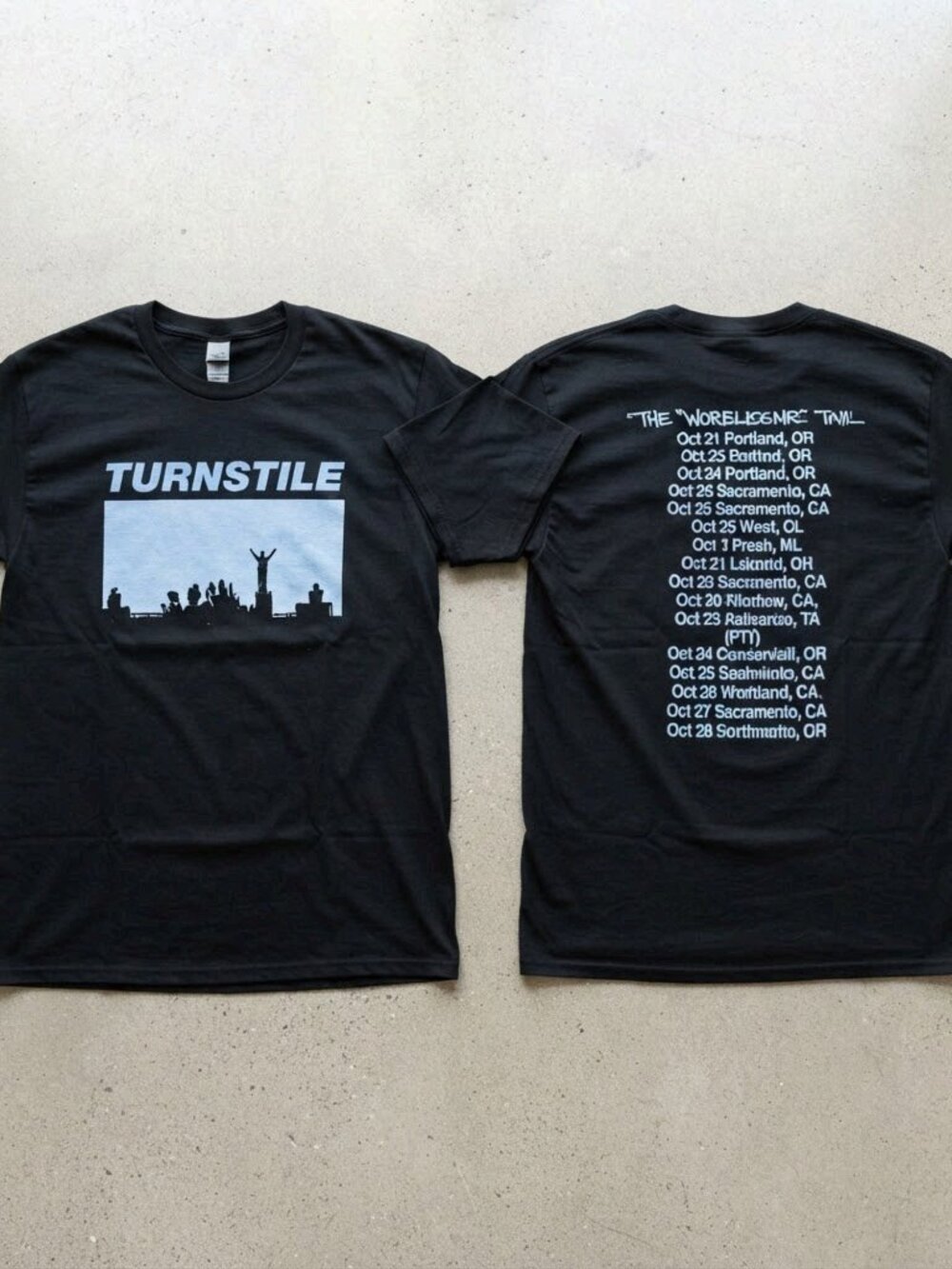 Turnstile Skyline Tour 2026 Black T-Shirt S-4XL